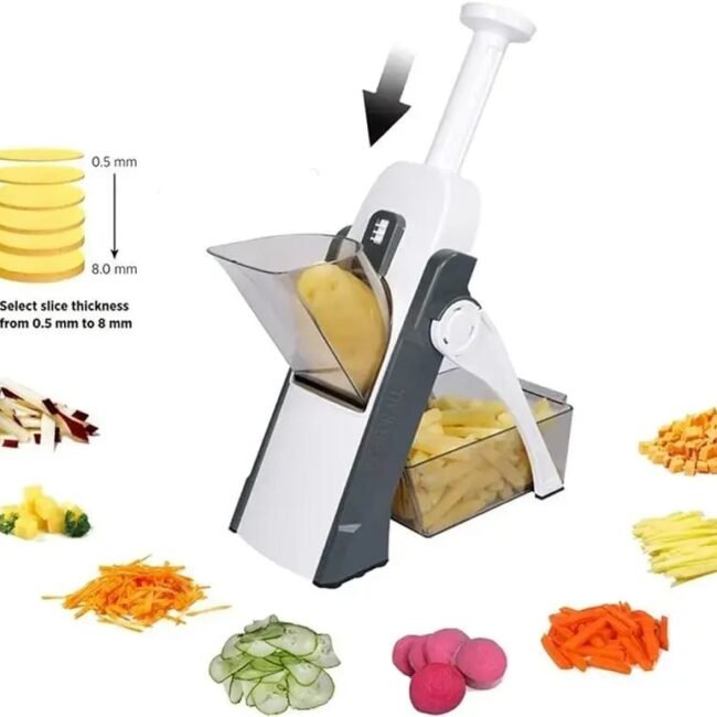 Brava Spring 5 in 1 Vegetable Cutter & Slicer Black