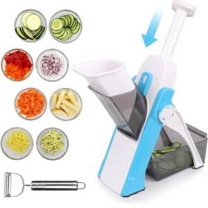 Brava Spring 5 in 1 Vegetable Cutter & Slicer – Buy Online in Bangladesh | FineNpick 6 Brava Spring 5 in 1 Vegetable Cutter & Slicer Blue