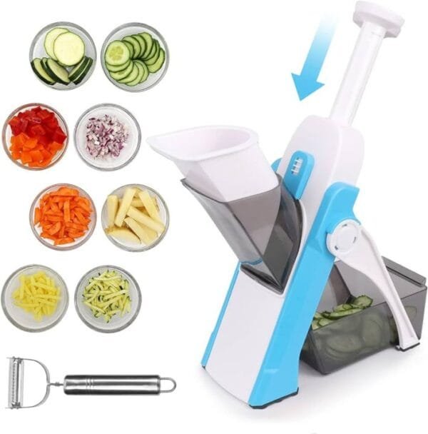 Brava Spring 5 in 1 Vegetable Cutter & Slicer Blue