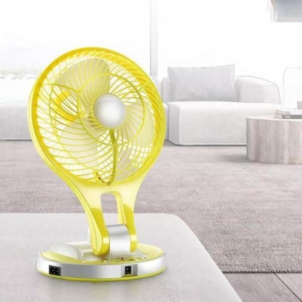 Buy JR-5580 Portable LED Light with Mini Fan – Multicolor & Rechargeable Fan in Bangladesh