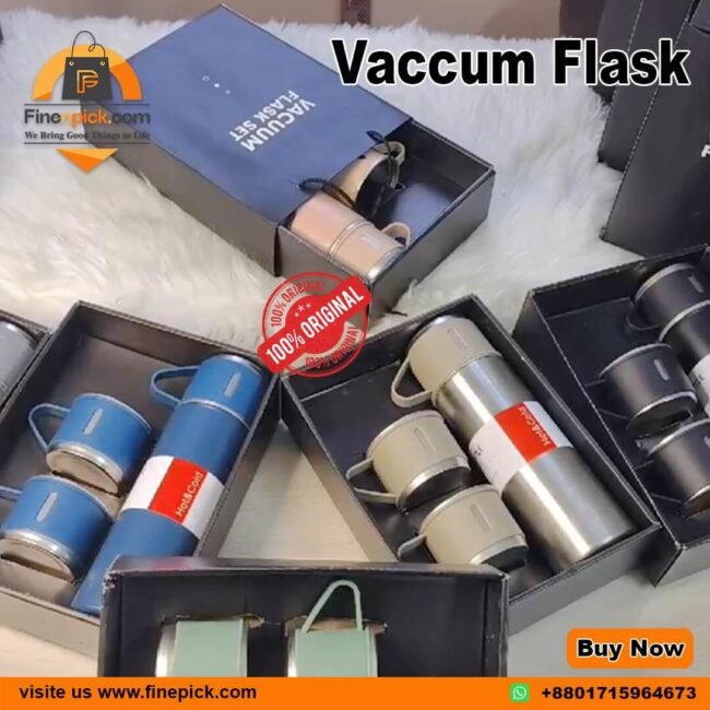 3-in-1 Vacuum Insulated Thermal Flask Set with Cup – 500ml Stainless Steel Home Accessories fineNpick.com 2
