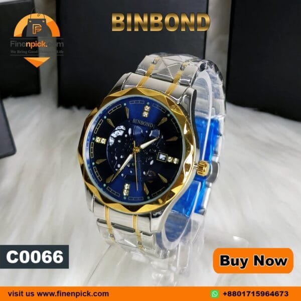 BINBOND Men's Luxury Wristwatch with Calendar - Image 2