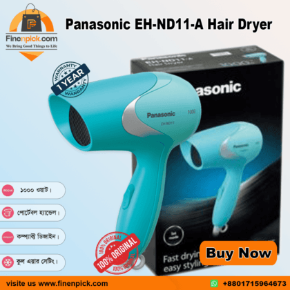 Panasonic EH-ND11 Compact Dry Care Hair Dryer for Women