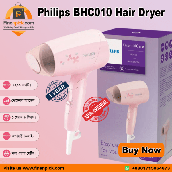 Philips BHC010 Hair Dryer for Women