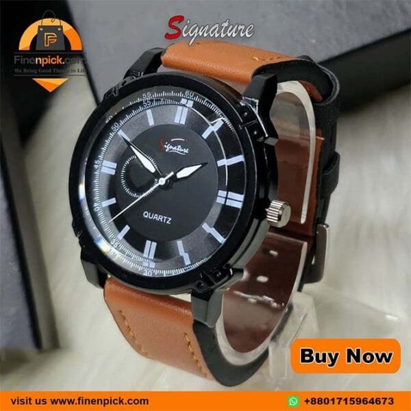 Signature 13734 Quartz Watch Leather Strap