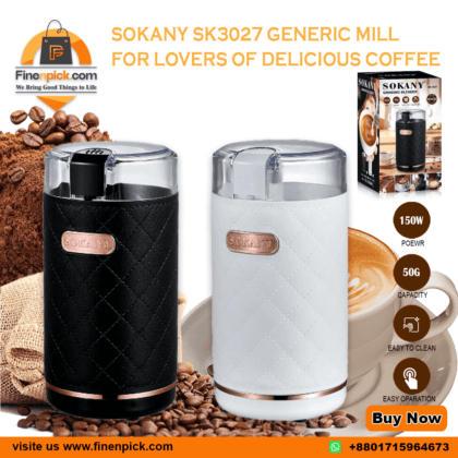 Sokany SK-3027 Grinder – 50g Capacity with Overheat Protection
