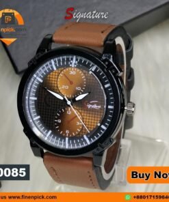 Signature 13734 Quartz Watch Leather Strap