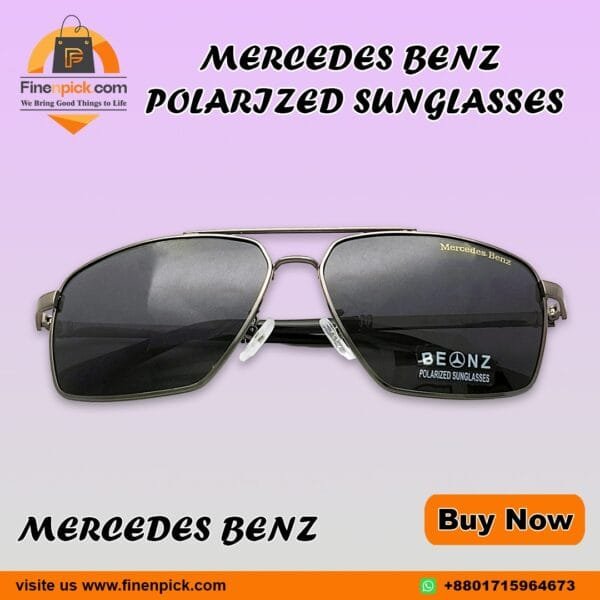 Mercedes Benz MB761 Polarized Sunglass Ash Metal Frame