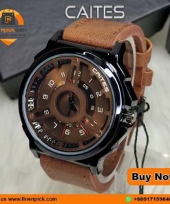 Caites MT-12003 Brown Leather Strap Watch