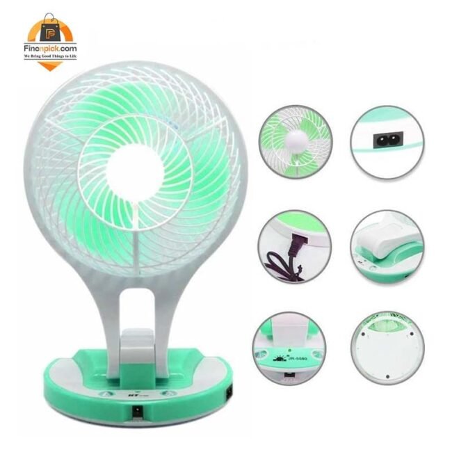 JR-5580 Portable LED Light with Mini Fan - Image 3