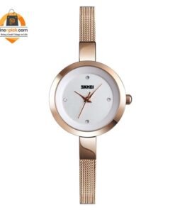 SKMEI 1390 Fashion 3ATM Stainless Steel Band Quartz Watch-rose gold