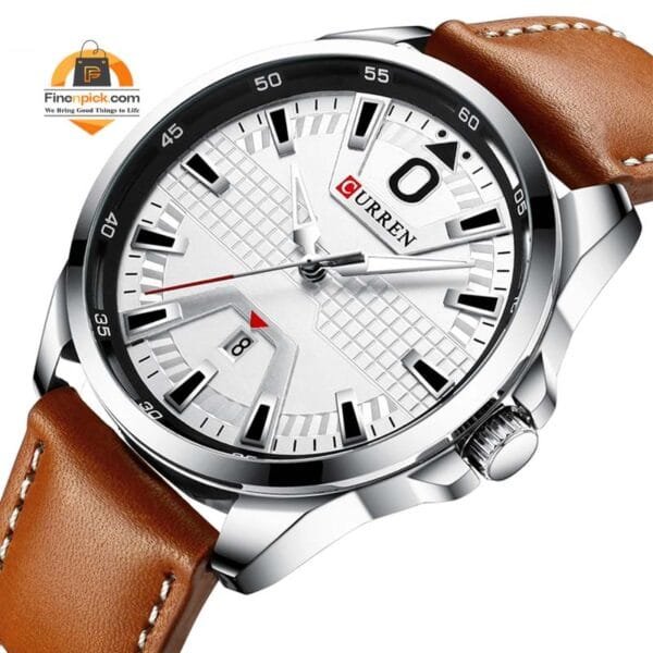 Curren 8379 PU Leather Analog Watch