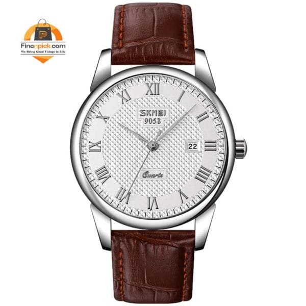 Skmei 9058 Men's Quartz Leather Watch - Image 2