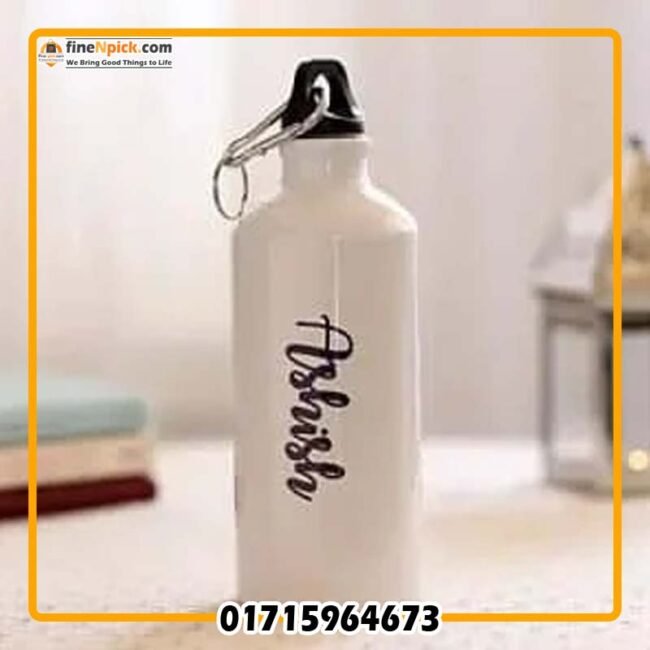 Customized Name White Water Bottle