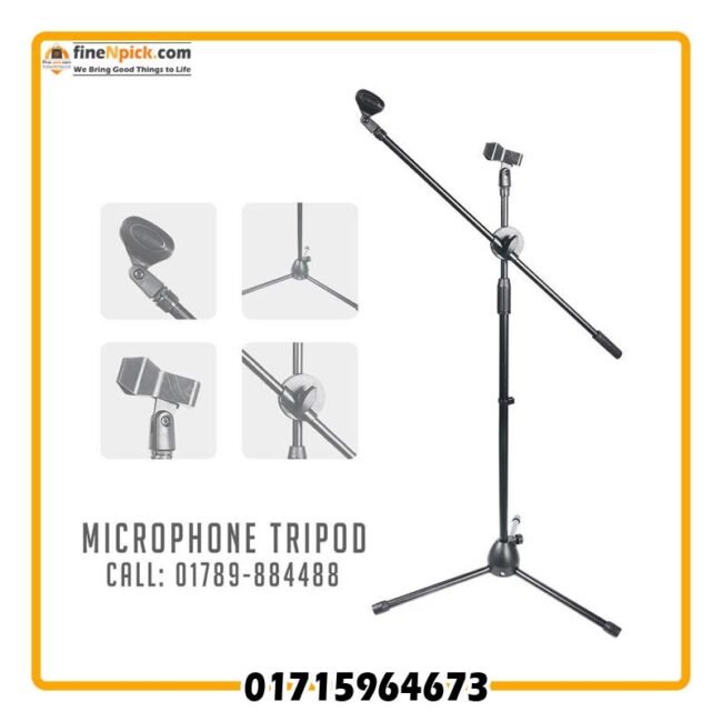 Microphone Stand With Adjustable Two Microphone from Floor to Standing Position (LW-38)