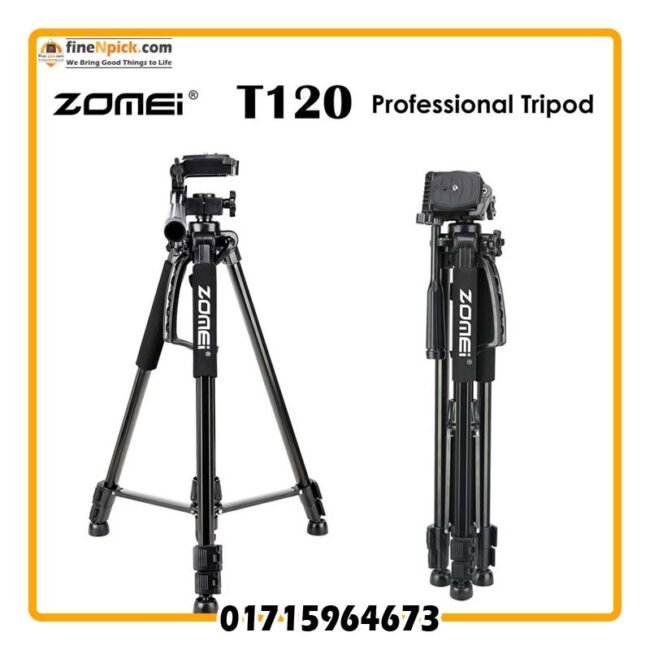 Zomei T120 Mobile & DSLR Tripod-Professional Series (Without Mobile Holder)