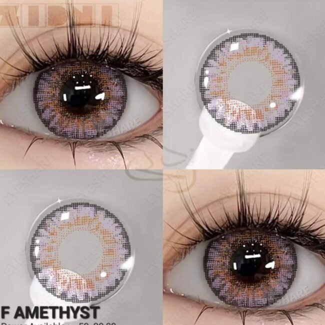 Brown Eyes Amethyst Contact Lens