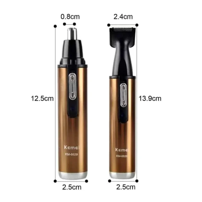 Kemei KM-6629 2 in 1 Nose Hair Trimmer For Man - Image 3