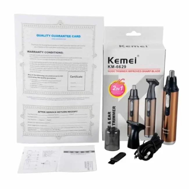 Kemei KM-6629 2 in 1 Nose Hair Trimmer For Man - Image 4