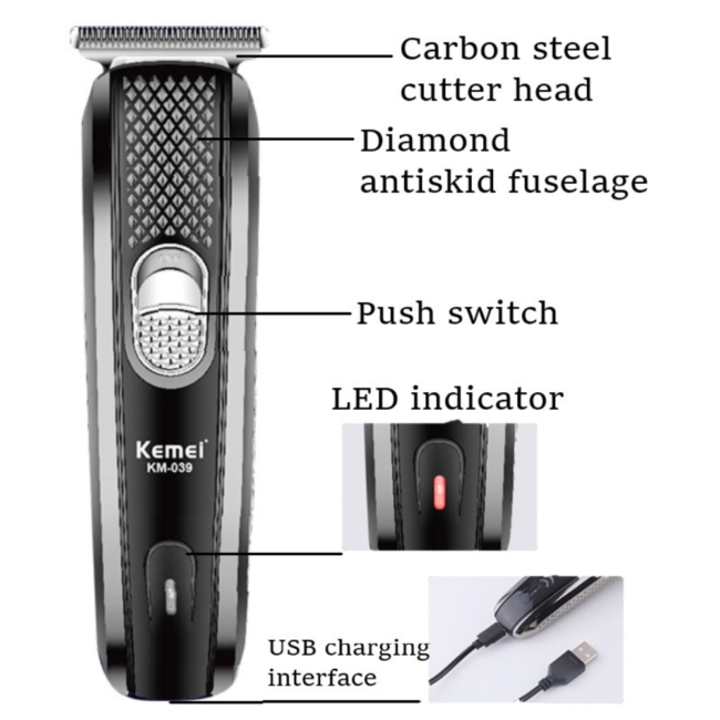 Kemei KM-039 Professional Hair Clipper All Age Group - Image 3