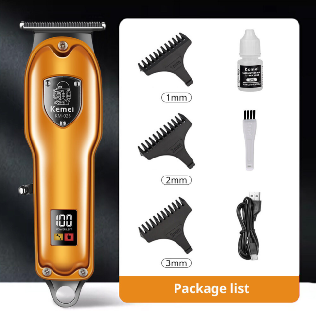 Kemei KM-026 Rechargeable Beard & Hair Clipper Trimmer For Men - Image 3