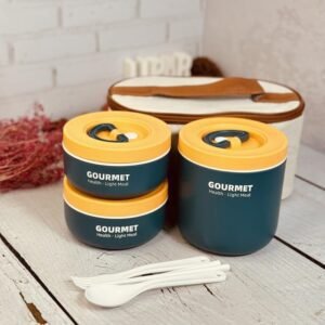 GOURMET 3pcs Stainless Steel Lunch Box | FineNpick Online Shop Bangladesh
