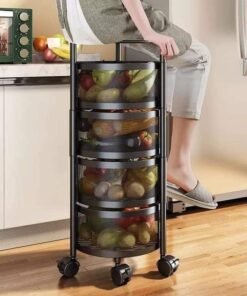 4 Layer Round Shape Kitchen Rack