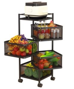 4 Layer Square Shape Kitchen Rack