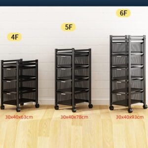 Alternative view of 4 Layer Square Shape Kitchen Rack