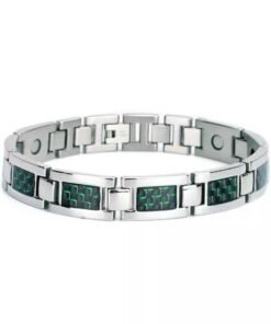 Bracelets Bio Magnetic Green, Red & Black Carbon