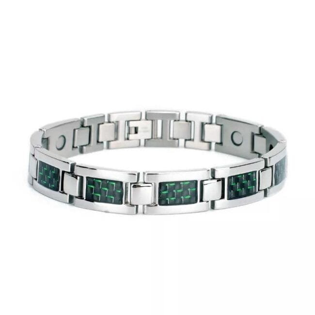 Bracelets Bio Magnetic Green, Red & Black Carbon