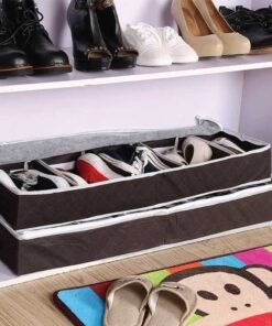 Portable Folding Under Bed Shoes Organizer