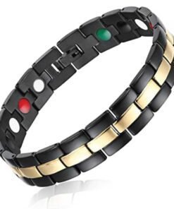 Bracelet Titanium Magnetic Double Row 4 Element