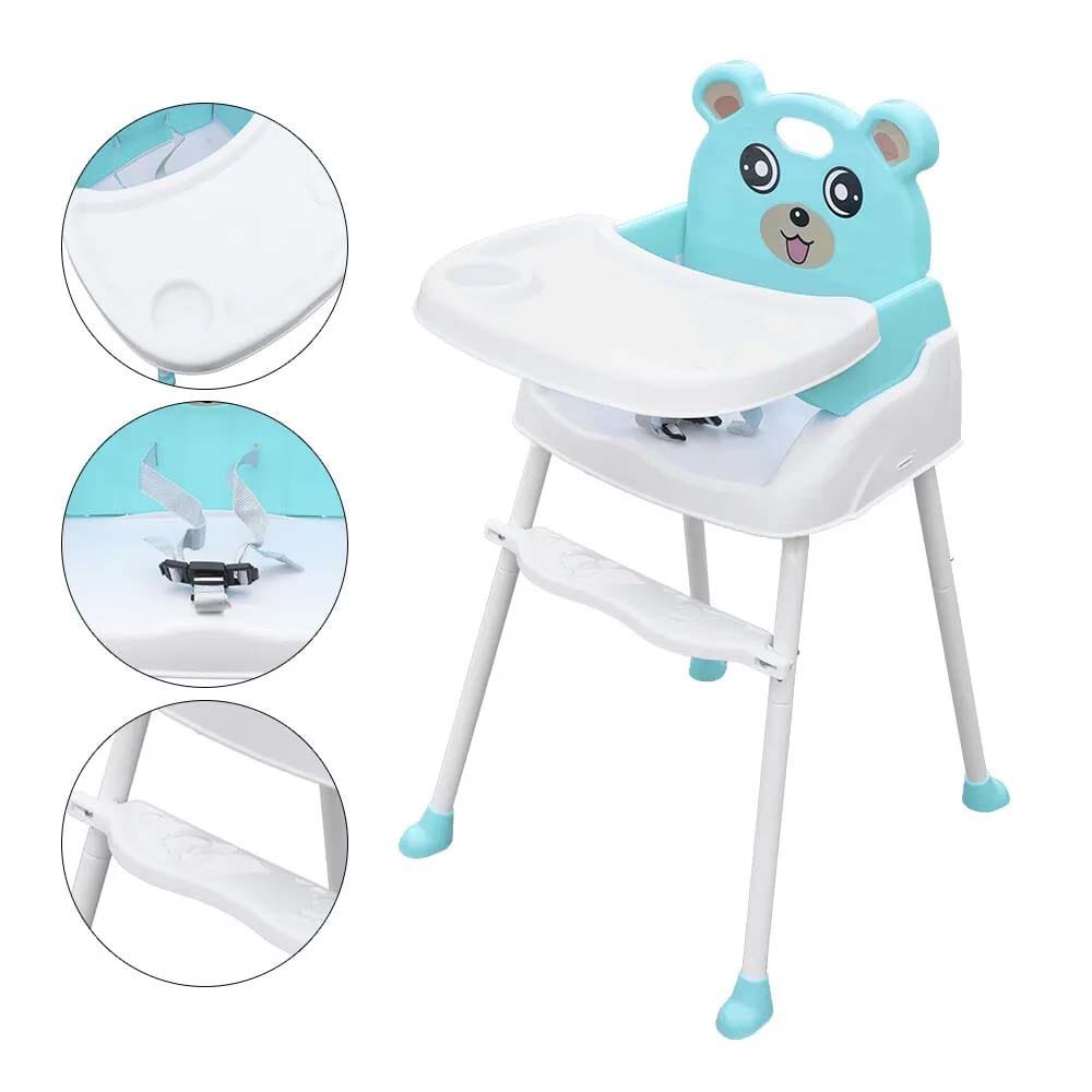 4 in 1 Adjustable Baby High Chair – শিশুদের জন্য নিরাপদ ও আরামদায়ক হাই চেয়ার - Image 3