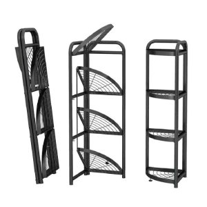 Alternative view of 4 layer foldable corner shelves