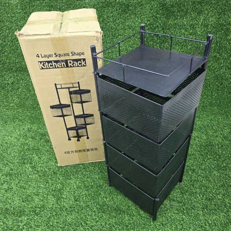 5 Layer Square Shape Kitchen Rack - Image 2