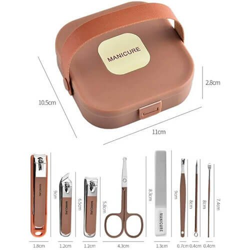 8 PCS Premium Manicure Set – Professional Stainless Steel Nail Care Kit with Luxury Travel Case - Image 2