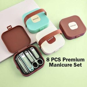8 PCS Premium Manicure Set – Professional Stainless Steel Nail Care Kit with Luxury Travel Case - Image 3