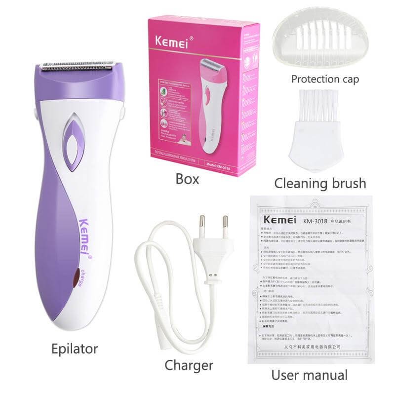 Kemei KM-3018 Lady Shaver & Hair Removal Trimmer