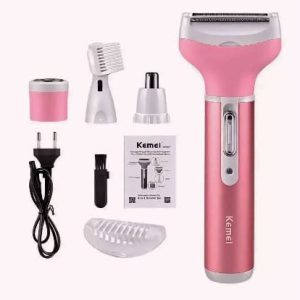 Kemei KM-6637 Multi Functional 4 In 1 Shaver For Women